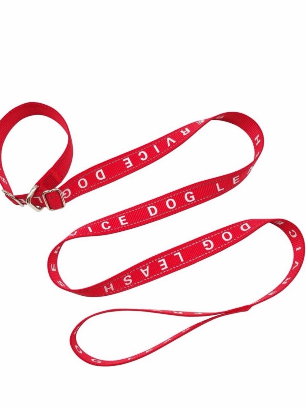 SERVICE DOG LEASH 5ft Heavy Duty Reflective
Nylon Lead - Red - NEW